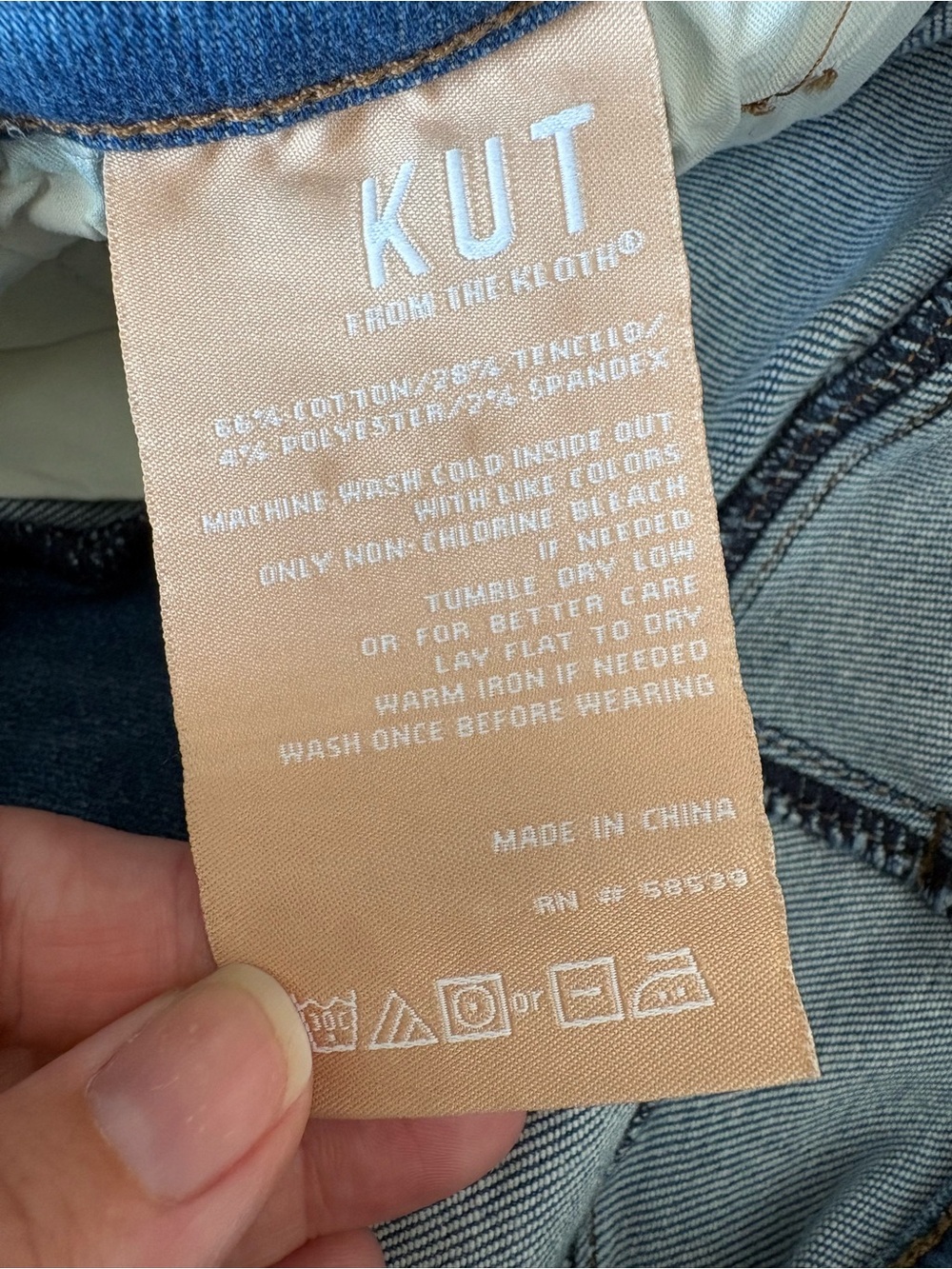 KUT From The Kloth Connie Light Wash High Rise Slim Straight Jeans Size 0 - Picture 6 of 8